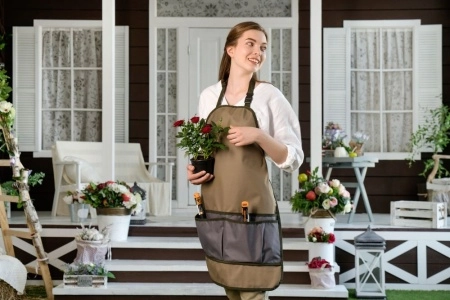 фото фартук садовый garden chef, темный хаки