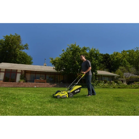 фото электрическая газонокосилка ryobi rlm18e40h