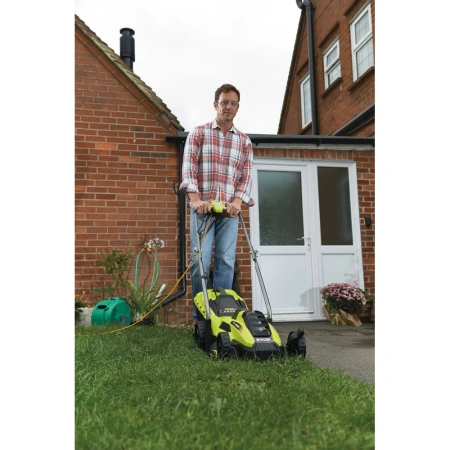 фото электрическая газонокосилка ryobi rlm13e33s